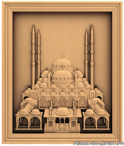 Резное панно Мечеть  из дерева